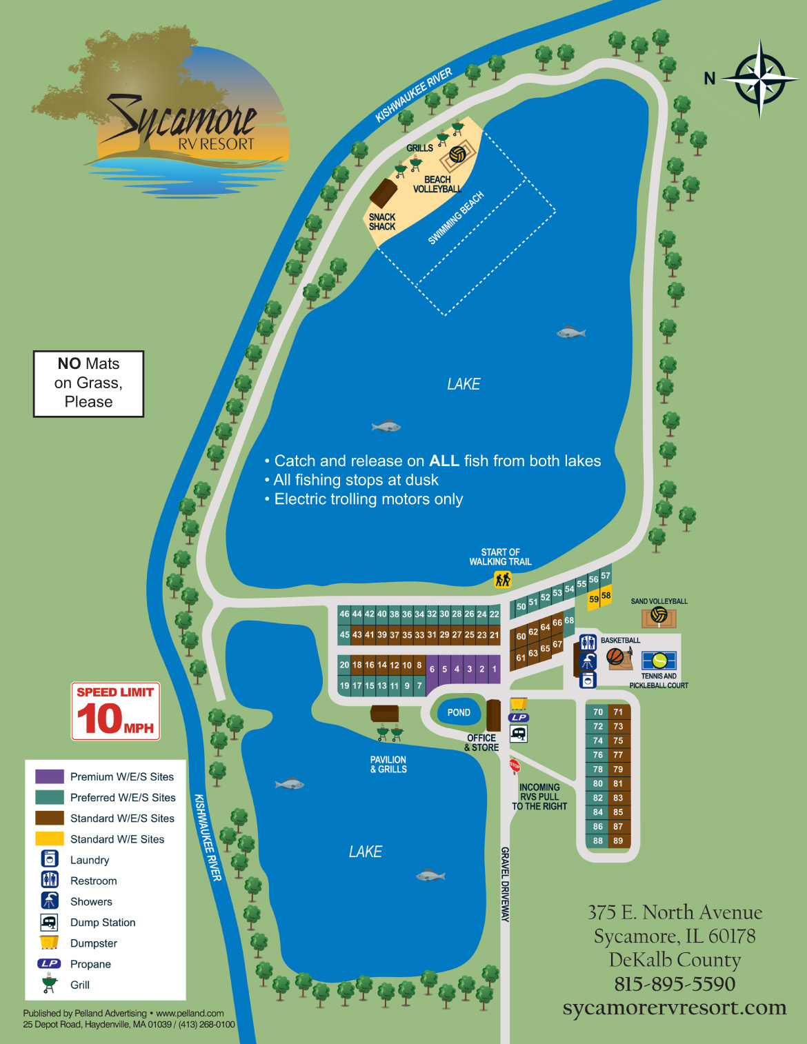 Sycamore RV Resort Site Map